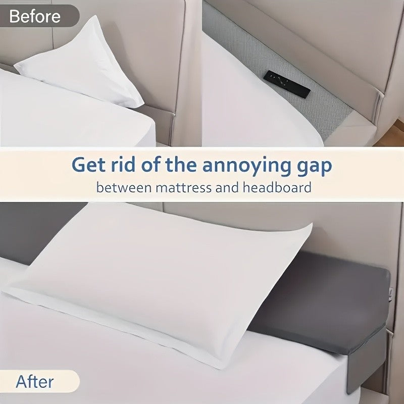 Bed Wedge Mattress Gap Filler Pillow, Headboard Closer Sleeping Pillow Against Headboard or Wall, Removable Cover Anti-Snoring Bed Wedge for Twin Full Queen King