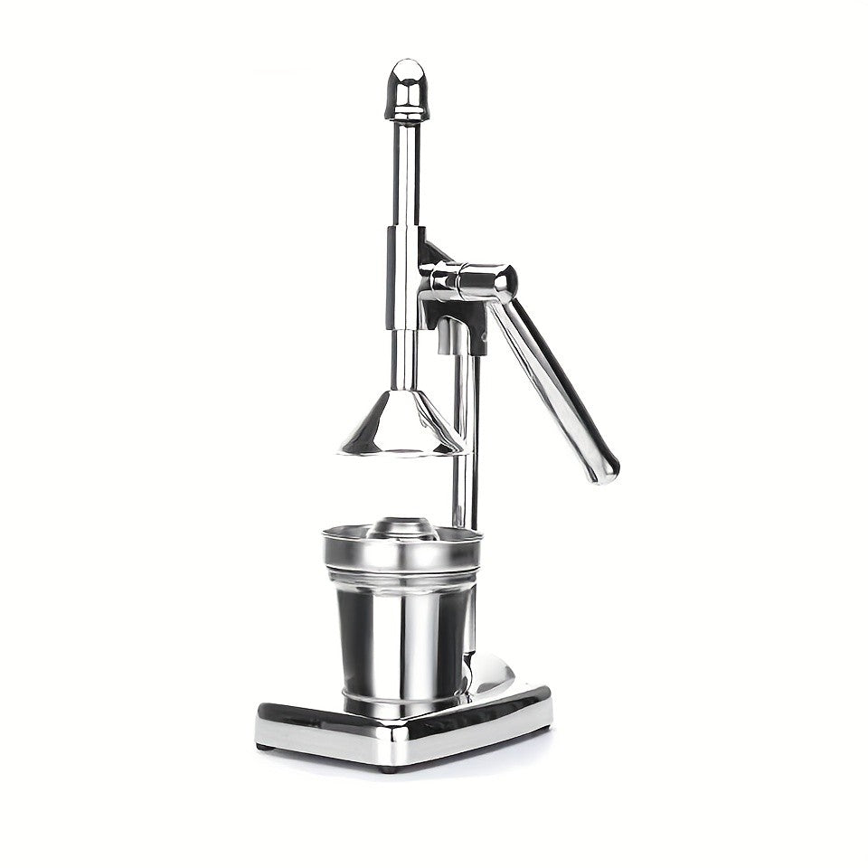 Manual Stainless Steel Citrus Lemon Juicer Press - Large 3.94" Bowl Hand Press Squeezer with U-Shaped Suction Base & Tapered Filter Disc - No Electricity, High Juice Yield, Dishwasher Safe