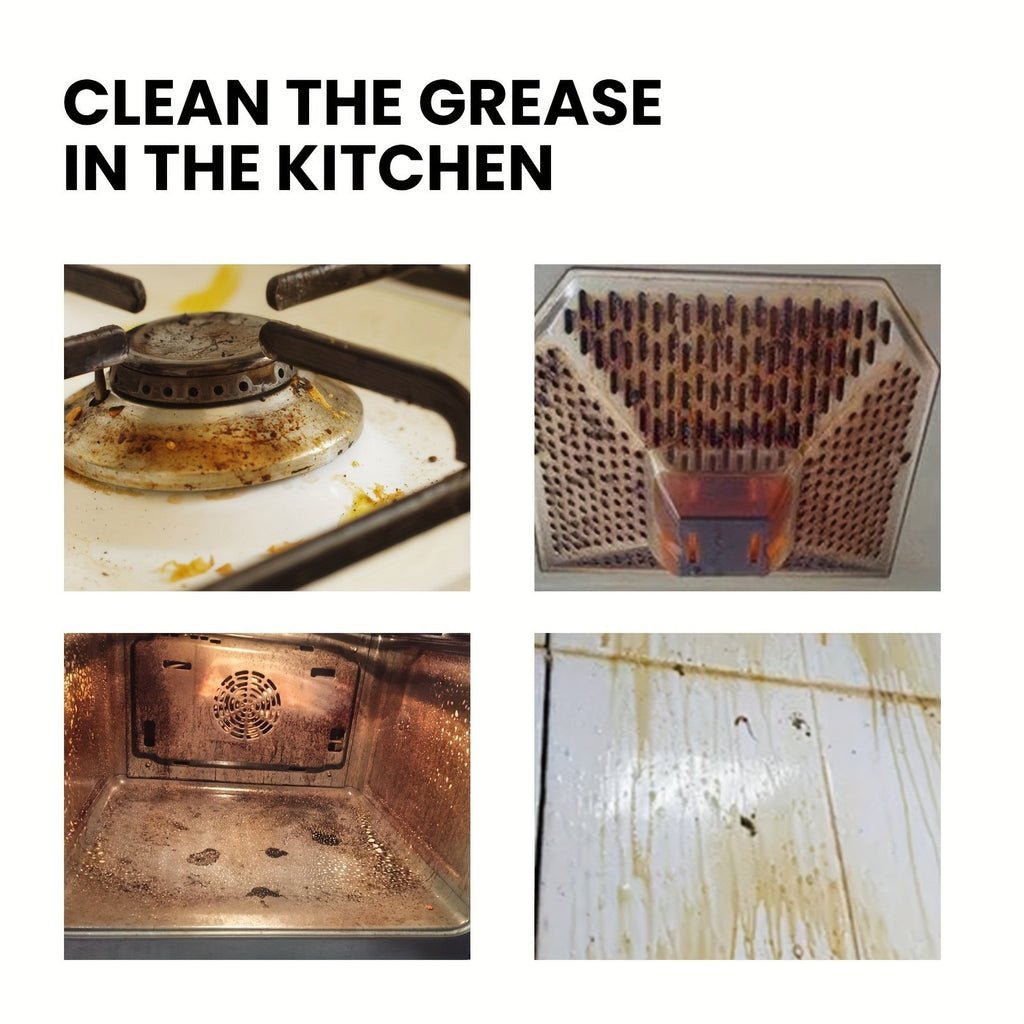 Kitchen Range Hood Degreaser Spray – Heavy Duty Oil Stain & Grease Remover for Range Hood, Stovetop, Oven & Metal Surfaces, Smoke Residue Cleaner, Unscented Strong Degreasing Cleaning Agent