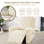 1 Seat Sofa Slipcover Stretch Recliner Cover Elastic Armchair Slipcover Washable Spandex Couch Cover with Pocket for Living Room Office Home - 5 Colors Dark Gray Beige Coffee Green Navy Blue