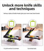 22-in-1 Vegetable Chopper & Mandoline Slicer with Container – 8 Interchangeable Blades, Onion Chopper, Food Dicer, Egg Separator & Finger Guard – All-in-One Kitchen Gadget for Veggie & Fruit Prep