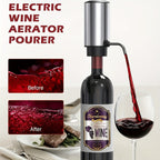 Electric Wine Opener Set 7-Piece Automatic Rechargeable Corkscrew with Wine Aerator Vacuum Stopper Foil Cutter USB Charging