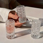 Diamond Engraved Shot Glasses Set of 4 or 6 – Elegant Crystal-Look Mini Spirit Glasses for Vodka, Whiskey & Cocktails – Reusable Party Barware