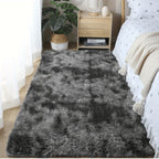 Tie-Dye Shaggy Plush Area Rug Non-Slip Fuzzy Soft Bedside Carpet Pet Friendly for Bedroom Living Room Dorm 5 Colors