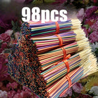 Incense Sticks Bulk Pack 98-170pcs Natural Fragrance Essential Oil Scented Incense for Home Yoga Meditation Camping Vacation Aromatherapy Room Freshener Multiple Scents Colors Gift Set Festive Decor
