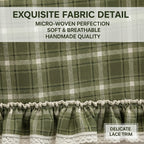 Farmhouse Oven Skirt Curtain – Handmade Checkered Ruffled Drawstring Decorative Panels for Oven, Stove & Cabinet Covers | Rustic Kitchen Appliance Decor | Nuvia Haven