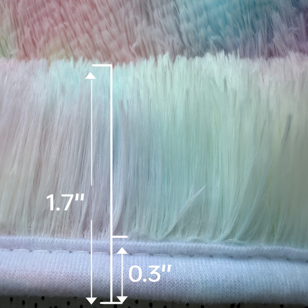 Rainbow Shag Area Rug Tie-Dye Fluffy - Soft Non-Slip Machine Washable Carpet for Living Room Bedroom Dining Room Home Office, 4 Sizes