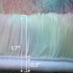 Rainbow Shag Area Rug Tie-Dye Fluffy - Soft Non-Slip Machine Washable Carpet for Living Room Bedroom Dining Room Home Office, 4 Sizes