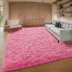 Shaggy Plush Area Rug Non-Slip Machine Washable Fluffy Tie-Dye Shedding Resistant 5x8 8x10 ft for Living Room Bedroom 7 Colors