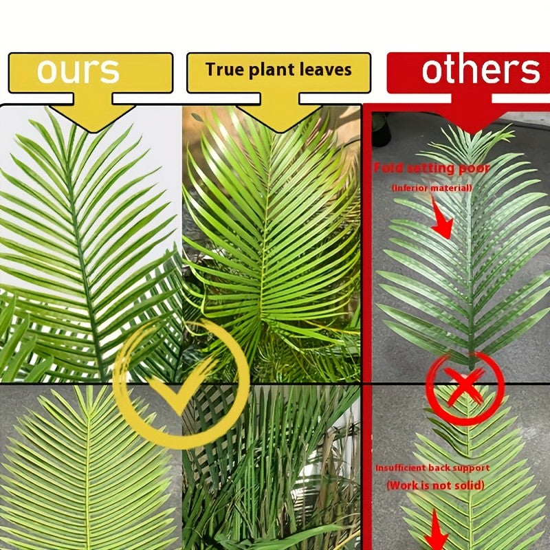 Artificial Palm Plant 5.9ft Flexible Tropical Leaves – Faux Palm Tree for Indoor & Outdoor Decor, Home, Office, Hotel, Garden, Pool & Christmas Decoration