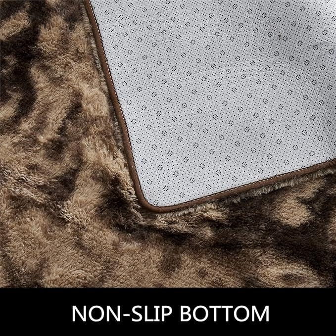 Plush Soft Long-Haired Area Rug – Machine Washable Warm Shaggy Carpet for Bedroom, Living Room, Kitchen & Bathroom, Multiple Colors, 5x8ft or 6x9ft