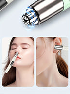 Electric Nose Hair Trimmer USB Rechargeable Unisex - Stainless Steel Painless Trimmer for Nose Ear Eyebrow Hair, Portable Grooming Tool Men Women, Green