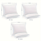 Firm Supportive Sleep Pillows Set 2/4 Pack – Hotel-Grade Cool-Touch, Soft Fiber Fill, Back Stomach Side Sleeper Pillow Standard Queen King