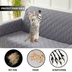 Stretch Sofa Slipcover Non-Slip Elastic All Season Dust Proof Cat Scratch Protector - Durable Couch Cover Living Room 1 2 3 Seater 4 Colors