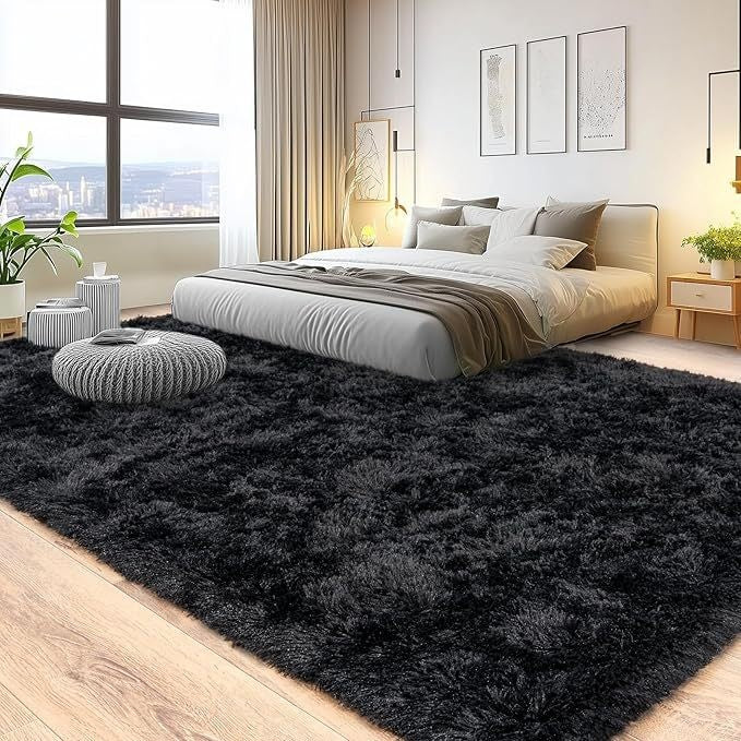 Fluffy Shag Area Rug 8x10 Ft Fuzzy Plush Non-Slip Soft Furry Carpet Living Room Bedroom Modern Shaggy Rug Christmas Gift