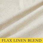 Linen Blackout Curtains 2 Panels 100% Farmhouse Grommet Top – Thermal Insulated Thick Window Drapes for Living Room Bedroom, 11 Colors 6 Sizes