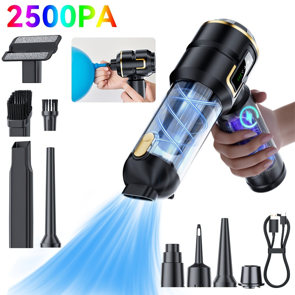 Handheld Vacuum Cleaner 25000PA – 9-in-1 Cordless Car Vacuum, Rechargeable Brushless Motor, Washable Filter, Low Noise for Car, Home, Pet & Office