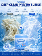 Oxygen Bubble Concentrated Detergent Powder 14.1oz Deep Clean Whitening White Clothes Color Boost HE Safe Septic Safe Laundry Powder for All Washing Machines