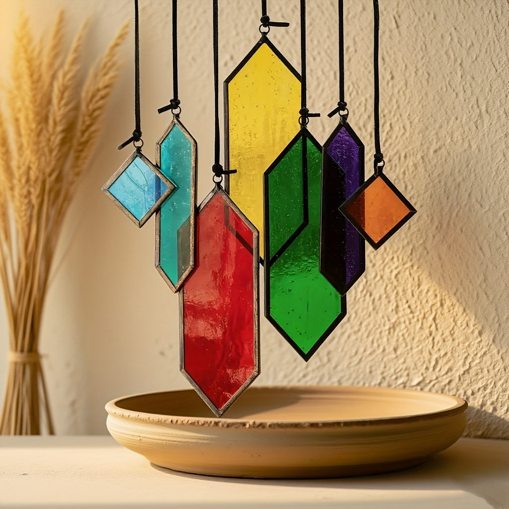 Rainbow Suncatcher Crystal Glass Sun Catcher Pendant – Hanging Window Prism Ornament for Home Garden Decoration, Wedding Party Decor & Housewarming Gift