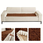 Thickened Quilted Sofa Cushion Pad Soft Polyester Seat Mat for Loveseat 2 3 4 Seater Sofa Autumn Winter Warmth Home Decor Dark Gray Dark Coffee Cream Green