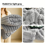 Soft Plush Throw Blanket – Thick Warm Fuzzy Cozy Blanket for Couch, Bed, Office & Travel | 4 Sizes, 4 Colors | Great for Gifts & Room Decor