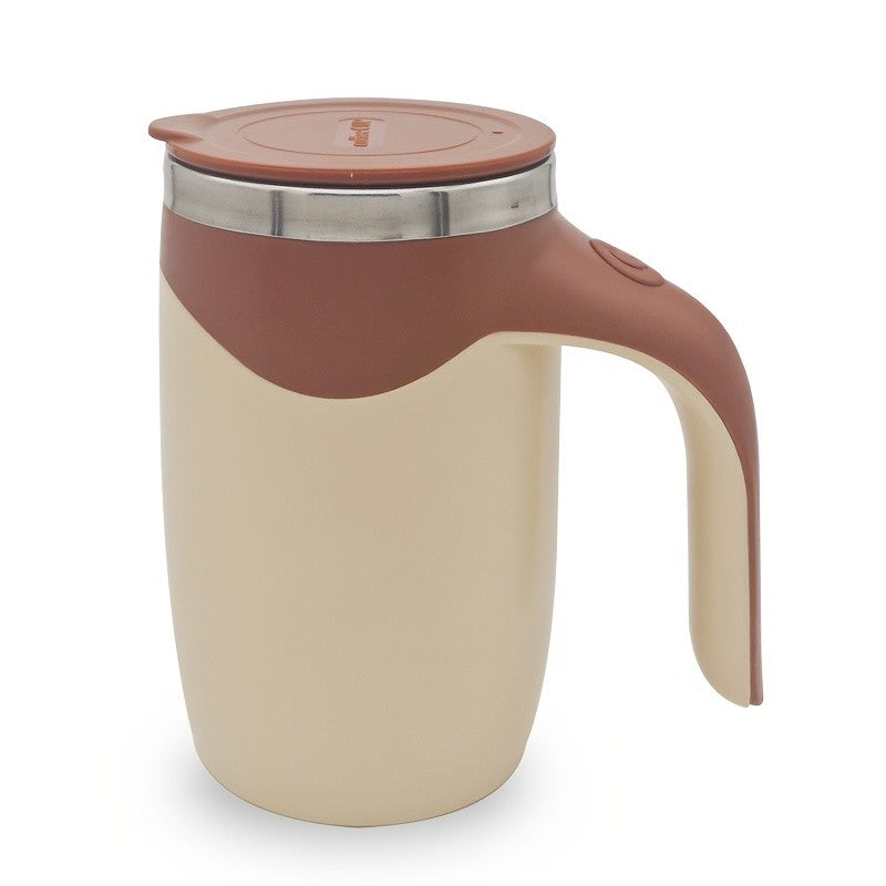 Self Stirring Coffee Cup 8.45oz Automatic - One Button Electric Mixing Mug with Lid, Reusable Travel Cup for Coffee, Milk & Protein Powder, Style A & B, Perfect Christmas Gift