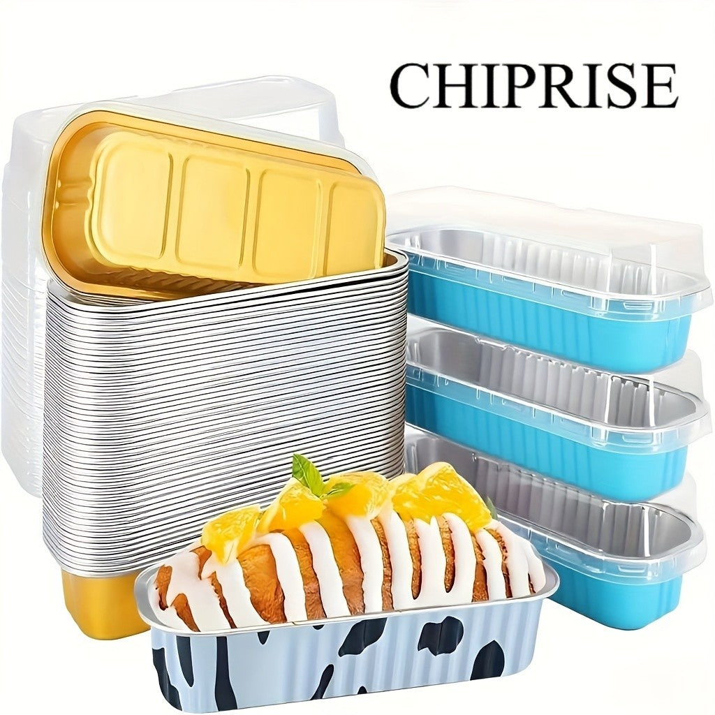 Disposable Mini Cake Boxes 30pcs with Lids & Spoons - Aluminum Foil Baking Cups for Cheesecakes, Custards & Desserts, Party Favor Containers in 5 Colors