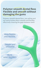 Mint Flavor Dental Floss Picks 300 600 Count Disposable PE Floss Sticks Upgraded Thinner Stronger Plaque Removal Travel Oral Care Fresh Breath