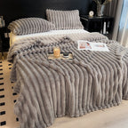 Quilted Anti-Static Thick Throw Blanket – Warm Cozy Twill Weave Bed Blanket in 7 Colors & 4 Sizes for Bedroom, Dorm & Office Nap