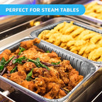 Disposable Aluminum Foil Pans 30 Pack with Lids – Square Tin Foil Meal Prep Containers for Oven, BBQ & Baking | Thick Heavy-Duty Takeaway Boxes