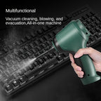 3-in-1 Wireless Handheld Vacuum Cleaner – High-Power Cordless Suction, Air Extraction & Blowing, 5KPa, Pet Hair & Dust, Extended Battery, Car & Home Cleaning, Green Gray Black