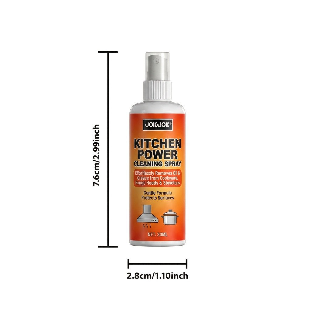 Kitchen Degreaser Spray with Brush Oil Stain Remover Cleaner for Cookware Range Hood Stove Mild Formula Surface Safe Kitchen Cleaning Set