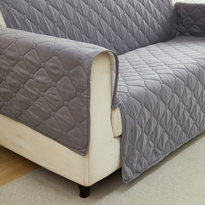 Stretch Sofa Slipcover Non-Slip Elastic All Season Dust Proof Cat Scratch Protector - Durable Couch Cover Living Room 1 2 3 Seater 4 Colors