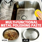 Metal Polish & Gloss Restoration Paste 30g with Sponge – Long-Lasting Shine & Protection for Kitchen Pots, Bathroom Fixtures & Car Surfaces, Easy-Apply Cream Renovation Paste