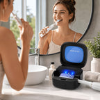 USB Rechargeable Toothbrush Case & Protective Cover – Compact Portable Toothbrush Box with Flip-Top, 200mAh Battery, 4 Colors for Travel Home Dorm & Gifting