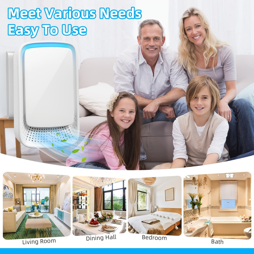 Plug-In Ionic Air Purifier Filterless Silent Odor Neutralizer for Home Pet Smoke Cooking Office Gym 24/7 Zero Maintenance 2 4 6pcs