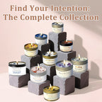 Manifestation Candle – Scented Soy Wax Candle with Golden Crystal & Guidance Card, 3oz, 12+ Hr Burn, for Focus, Meditation & Yoga | Abundance & Law of Attraction Gift for Women (1 or 2 Pack)