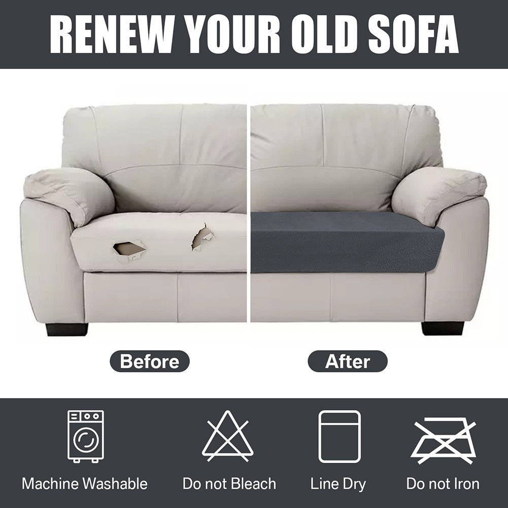 Velvet Stretch Cushion Cover Slipcover for Sofa Armchair Living Room Seat Cushion Protector Plush Couch Cover 1 2 3 Seater