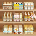 Clear Plastic Storage Bins Set of 3 or 6 – Stackable Transparent Organizer Containers for Cosmetics, Snacks, Beverages & Face Masks | Multi-Size for Pantry, Refrigerator, Bathroom & Vanity Countertop