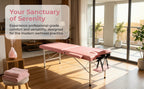 Portable Folding Massage Table Professional Lash Bed, Height Adjustable 8-Level Aluminium Legs, 30.9" Wide Tiltable Headrest for Spa Salon Tattoo Home Beauty