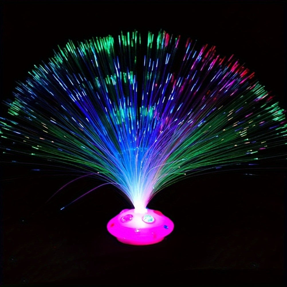 Fiber Optic Night Lights 3-Pack Colorful – Decorative Ambient Glow Lights for Home, Desktop, Car & Christmas Party Decor, Random Colors