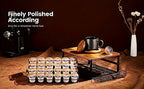 2-Tier K-Cup Coffee Pod Holder Stand | 48 Capsule Wood & Iron Coffee Station Organizer Space Saving Rack