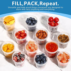 Meal Prep Containers 6pcs 24oz BPA-Free Plastic Food Storage with Flip-Top Lids – Leakproof Microwave Dishwasher Freezer Safe for Soup, Leftovers & Meal Prep