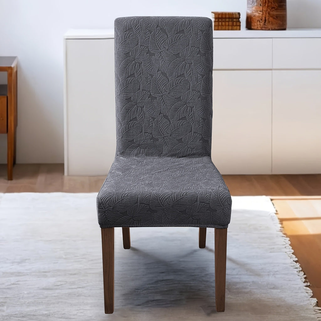 Dining Chair Covers 4/6pcs – Plant Print Stretch Parsons Chair Slipcovers 90% Polyester Elastic Band All-in-One Seat & Back Protector, Vintage Elegant Style for Kitchen Wedding Mother's Day Gift