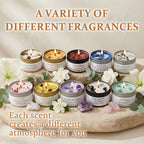 Manifestation Candle – Scented Soy Wax Candle with Golden Crystal & Guidance Card, 3oz, 12+ Hr Burn, for Focus, Meditation & Yoga | Abundance & Law of Attraction Gift for Women (1 or 2 Pack)