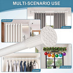 Tension Curtain Rod Adjustable 51-148 Inch No Drill Heavy Duty – Extra Long Spring Pressure Rod for Bathroom Shower Window Patio, White