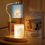 Crystal Lampshade Candle Warmer Lamp with Timer, Height & Light Adjustable Wax Melt Warmer for Jar Candles, Flameless Candle Heater for Bedroom & Living Room, Birthday & Mother's Day Gift for Women (No Bulb Included)