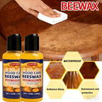 Beeswax Polish Kit 6.76oz with Maintenance Towels Professional Wood Wax Repair Lotion – For Wooden Furniture Floors Guitars Crafts Bracelet Care