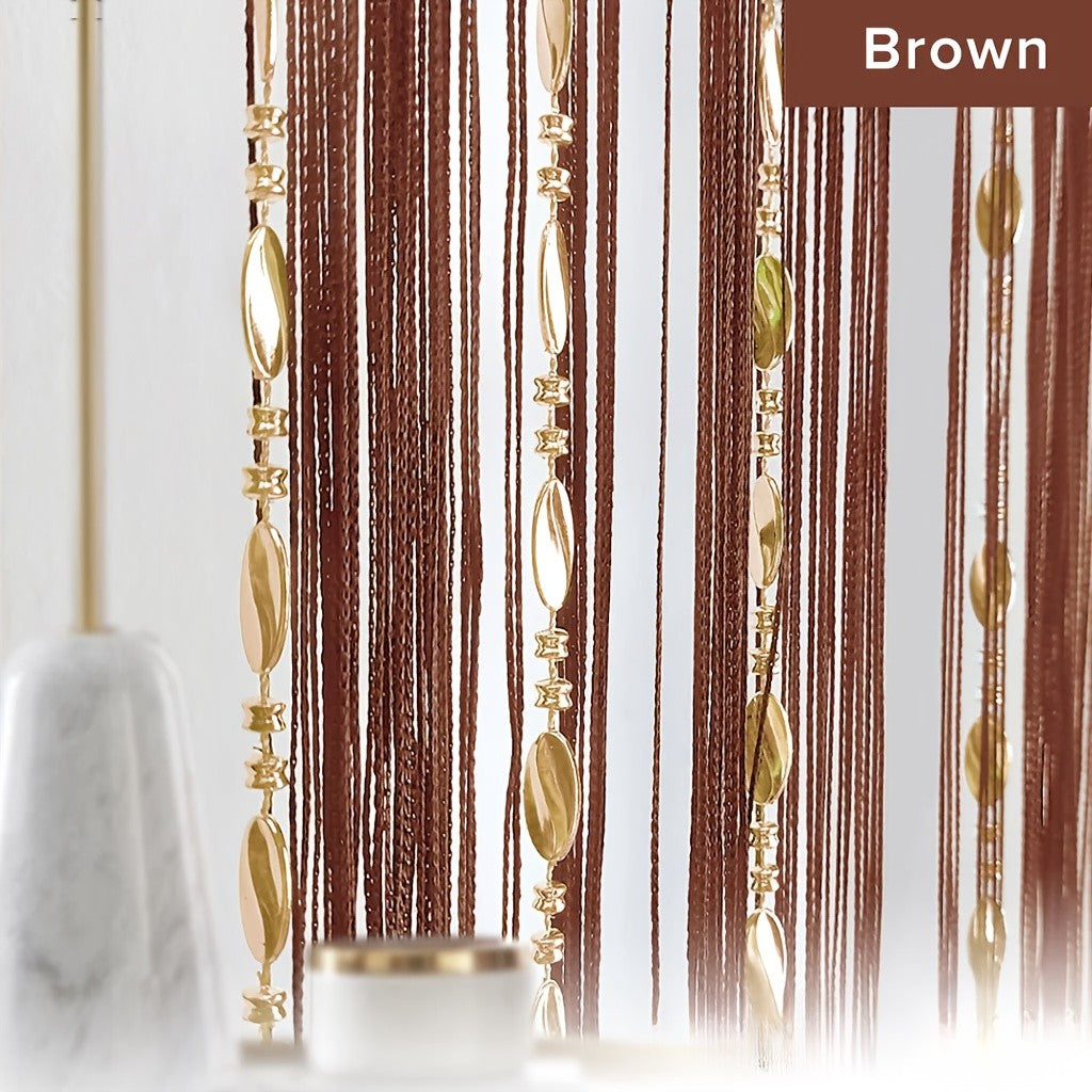 Beaded String Curtain Room Divider Boho Fringe Tassel Doorway Panel – Easy Hang Decorative Bead Curtain for Bedroom, Living Room & Hallway | 2 Colors
