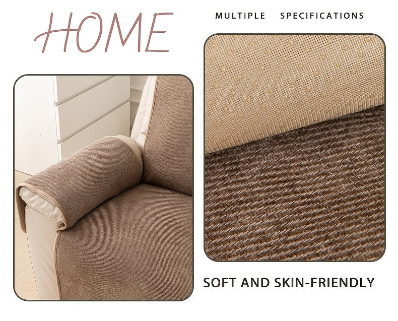Bohemian Sofa Cover for Armchairs & Single Sofas, Anti-Slip Machine Washable Slipcover, Soft Solid Color Pet-Friendly Couch Protector for All Seasons, Modern Minimalist Home Decor